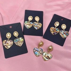 Collar shell heart earrings 🤍🤍